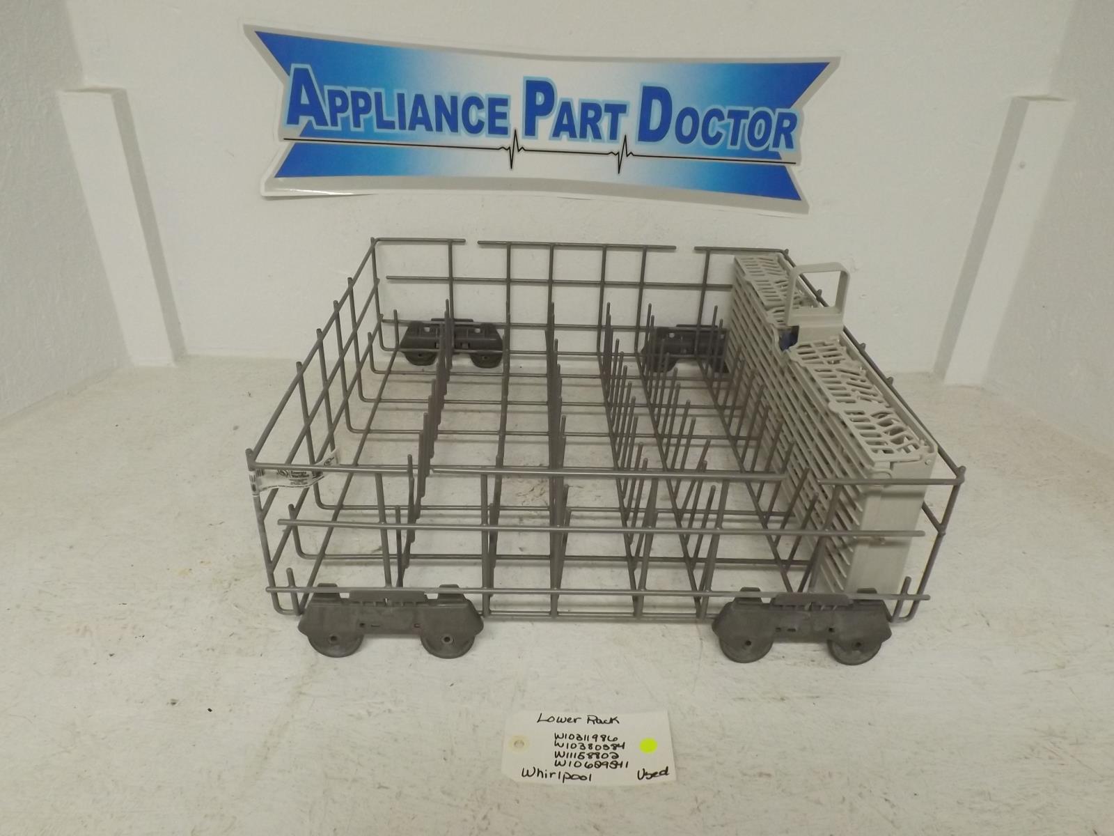 Whirlpool Dishwasher W10311986 W10380384 W11158802 W10629541 Lower Rack Used Whirlpool Dishwasher W10311986 W10380384 W11158802 W10629541 Lower Rack Used